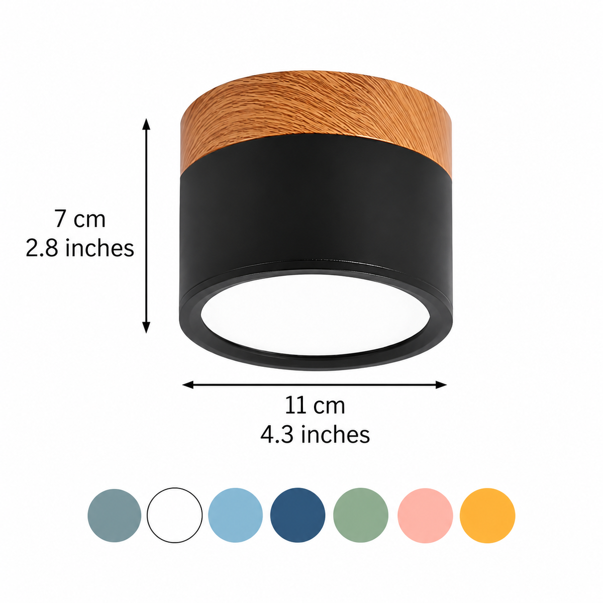 Cylinder LED ceiling spotlight in 8 colours – surface mount downlight by BROKLEN – view 13