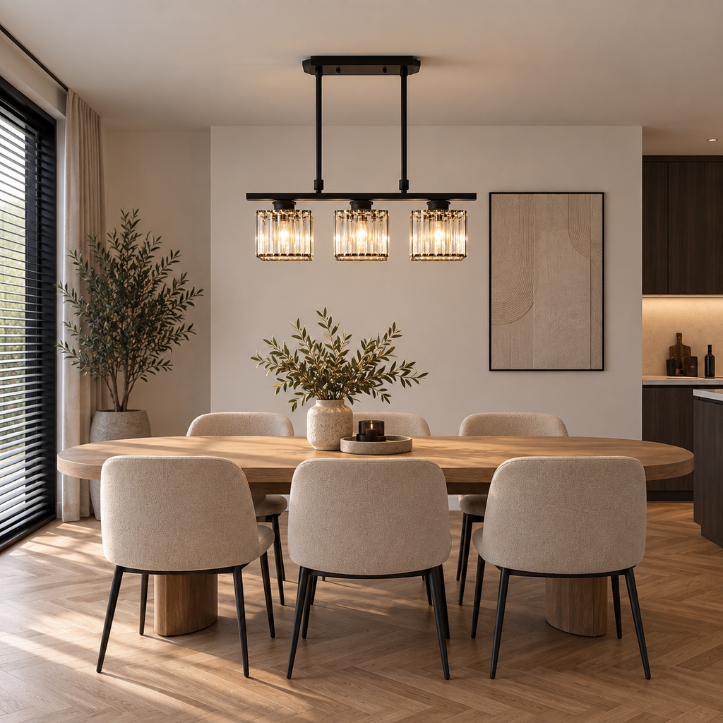 Glass pendant light bar black or gold – view 3