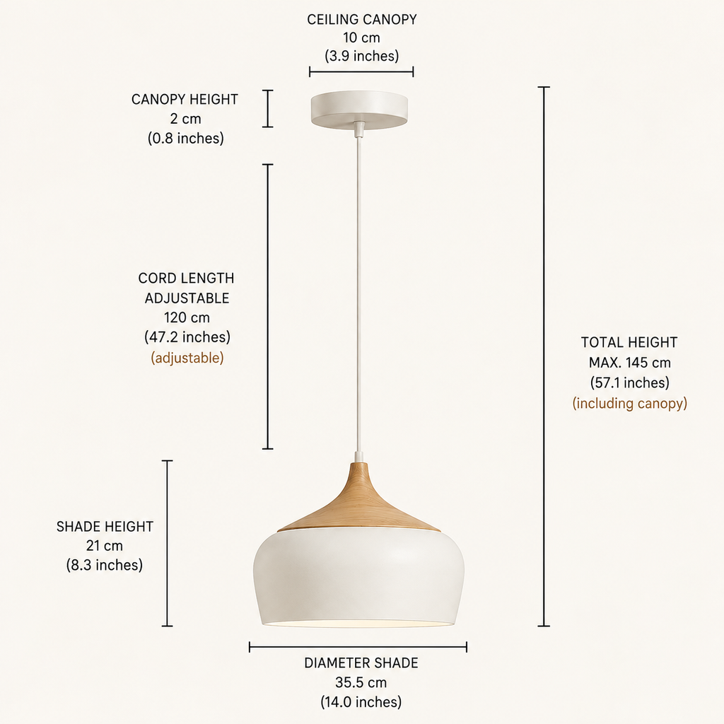 Scandinavian design pendant light in black and white by BROKLEN – view 12