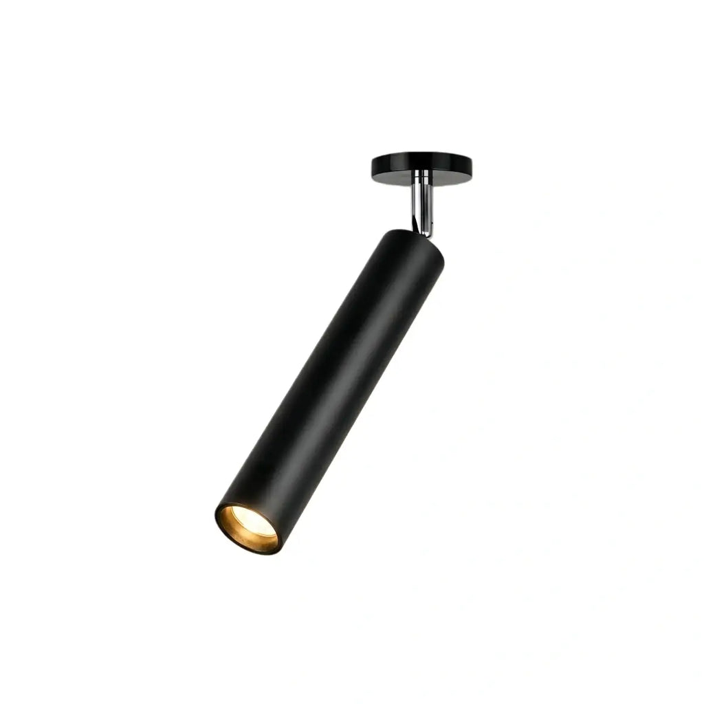 Modern linear LED ceiling spotlight in black metal by BROKLEN