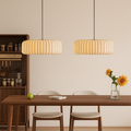 Modern ribbed silk pleated pendant lamp by BROKLEN – view 5