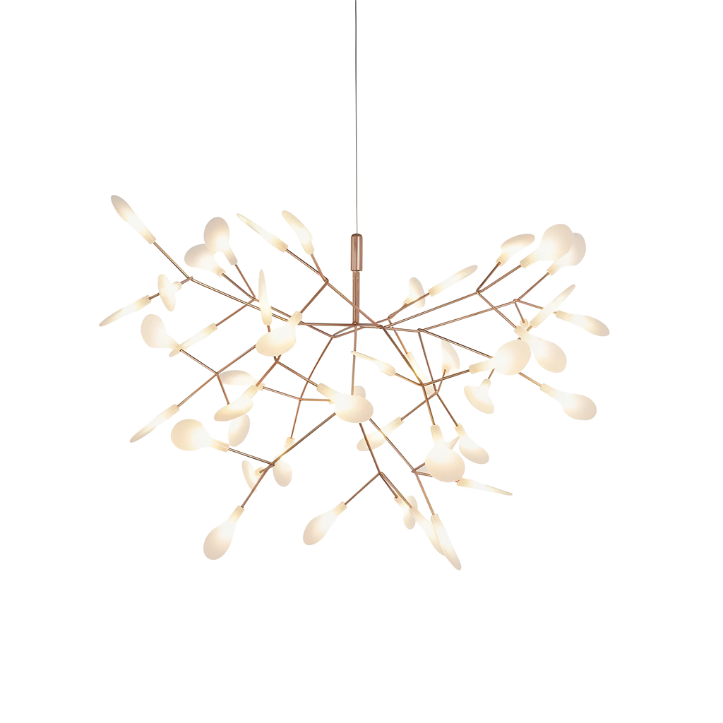 Modern rose gold firefly branch chandelier by BROKLEN – view 5