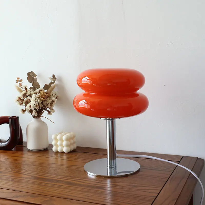 Modern stacked round shade desk lamp with chrome stand by BROKLEN – view 2