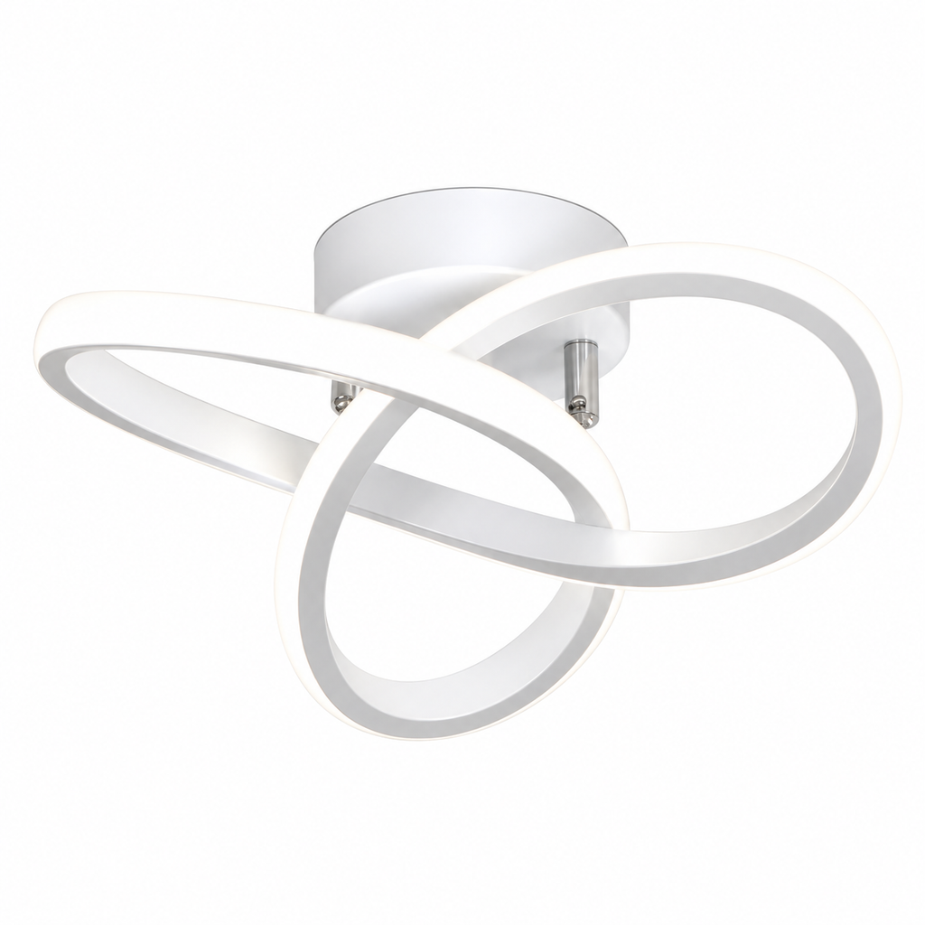 Twisted ring LED ceiling light black or white – view 8