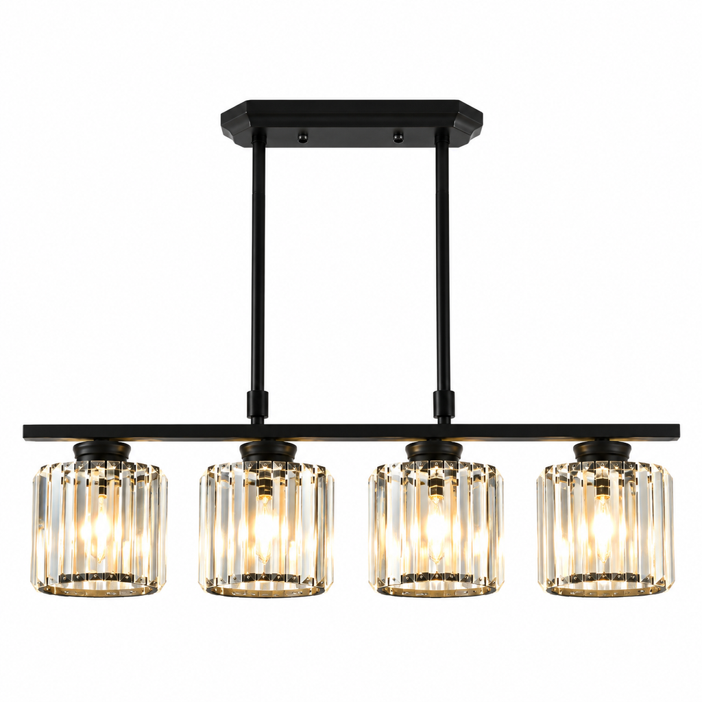 Glass Pendant Light Bar – Multi-Light Kitchen Island Chandelier