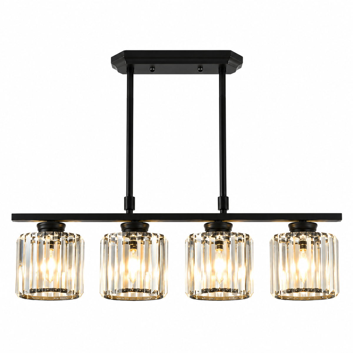 Glass Pendant Light Bar – Multi-Light Kitchen Island Chandelier