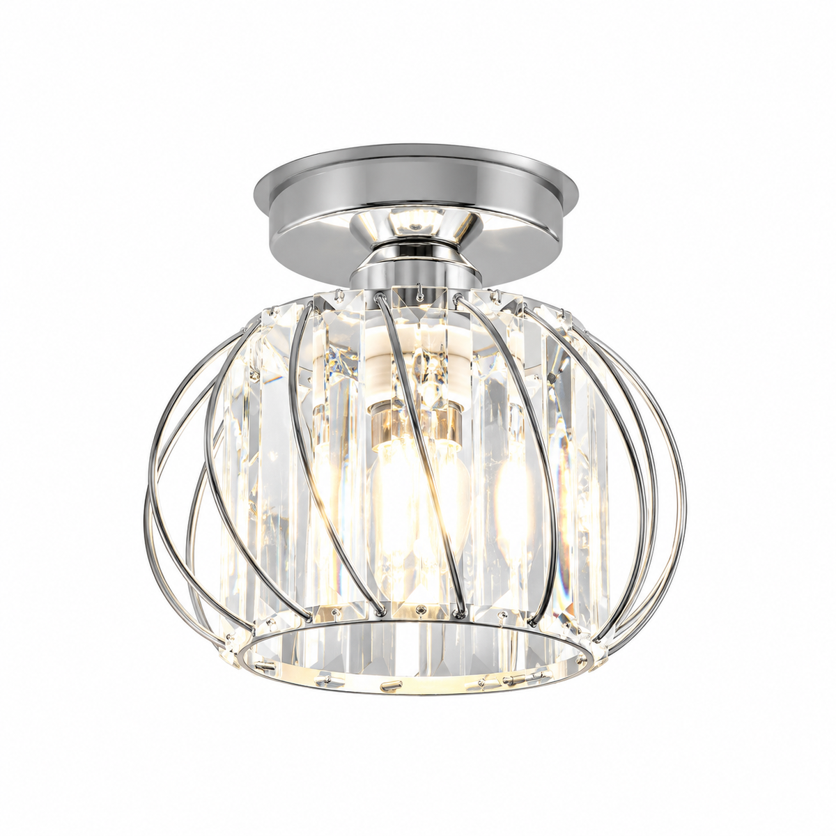 Small glass rod flush mount ceiling light – view 10