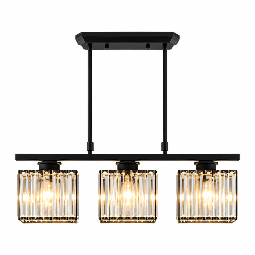 3 light glass pendant bar kitchen island chandelier