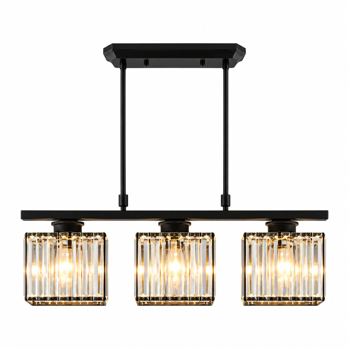 3 light glass pendant bar kitchen island chandelier