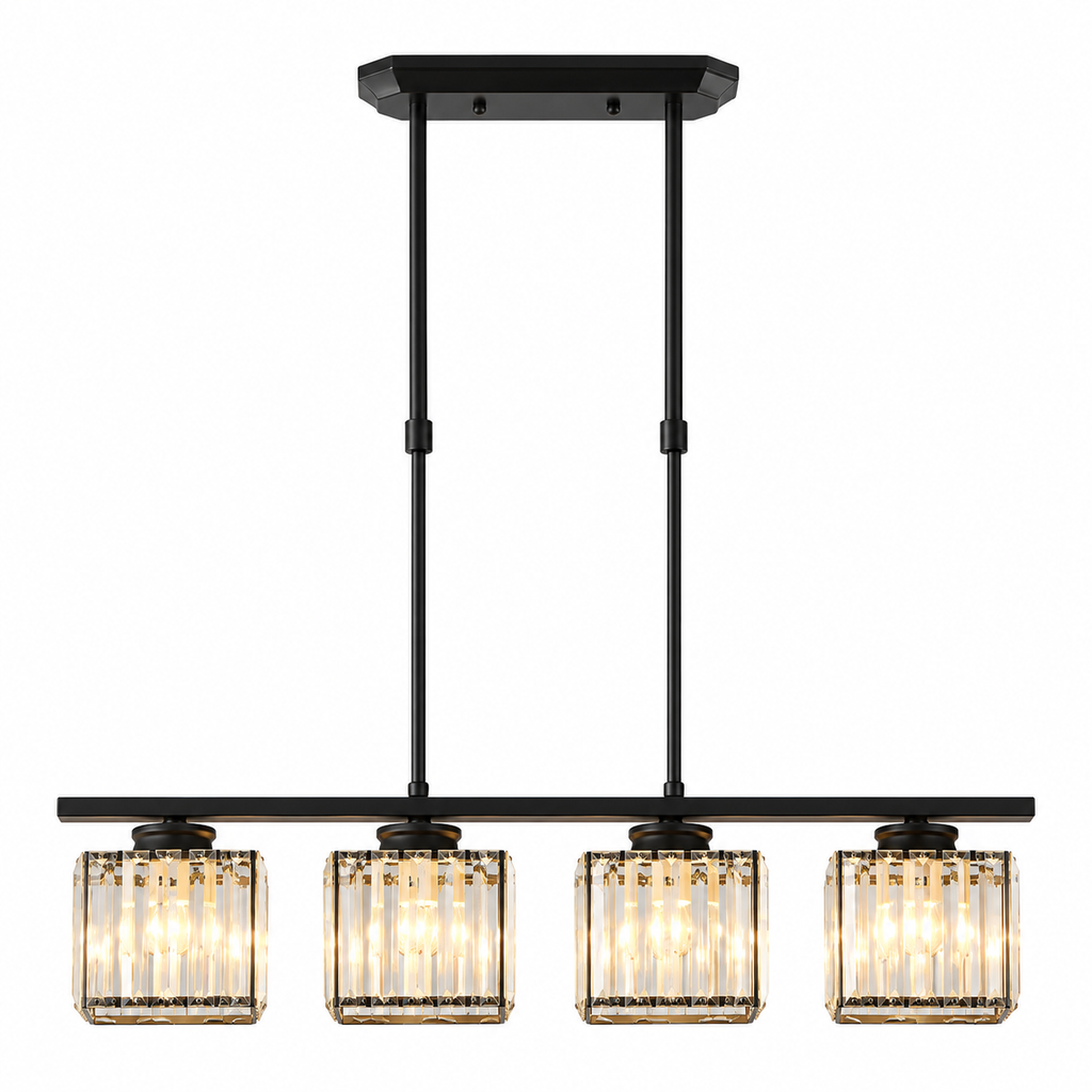 Glass pendant light bar black or gold – view 10