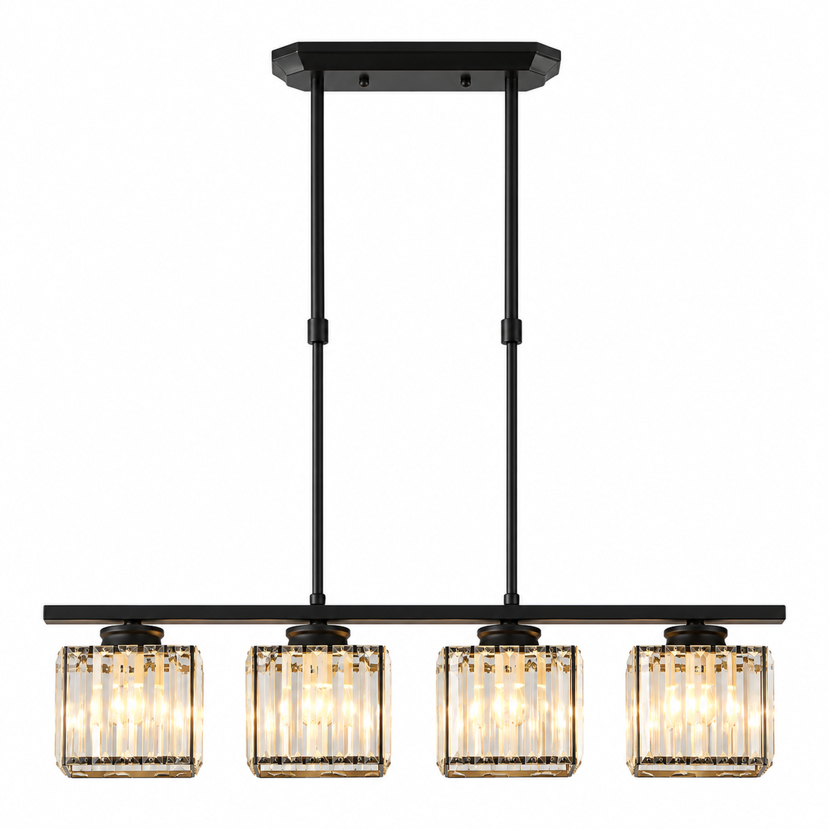 Glass pendant light bar black or gold – view 10