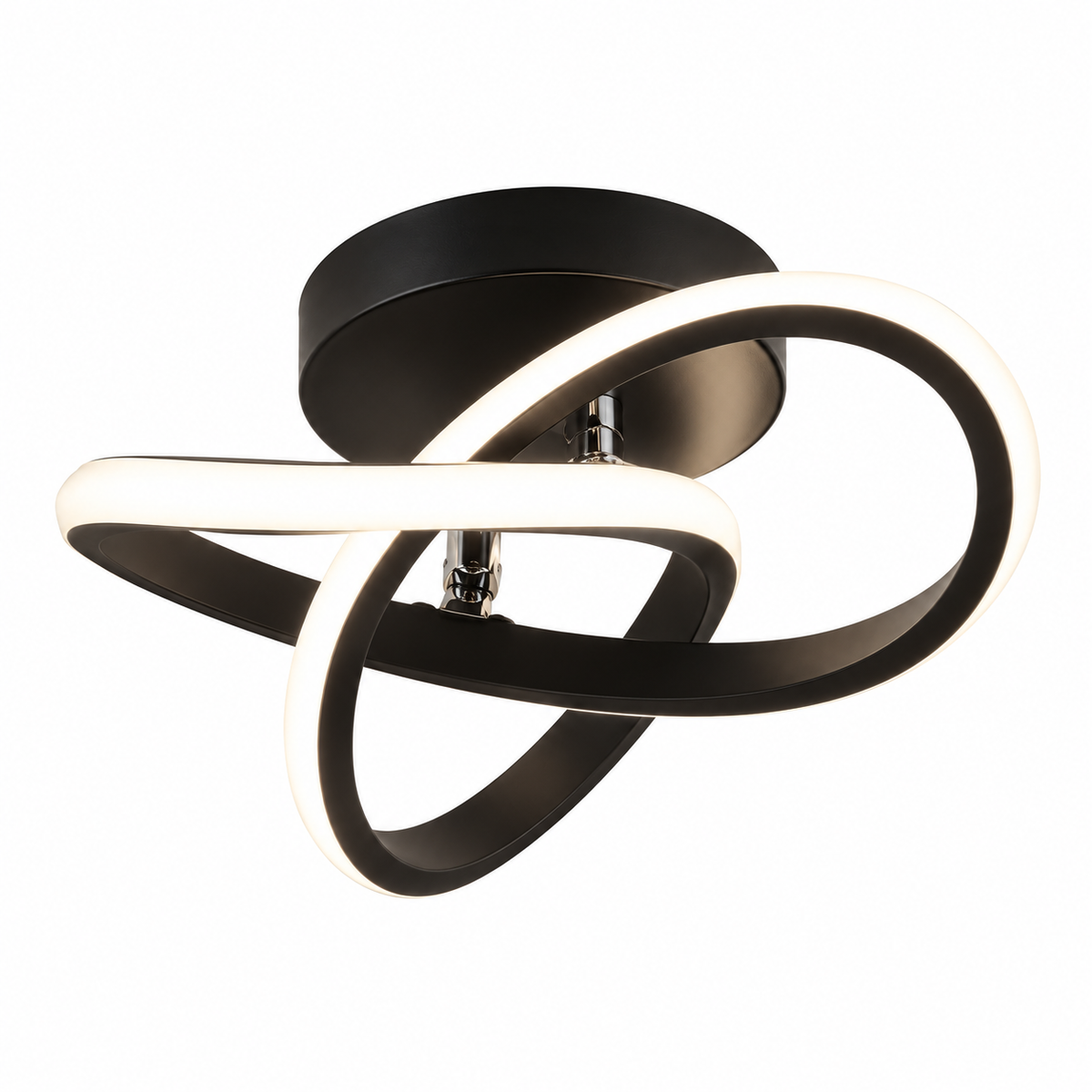 Modern twisted ring LED ceiling light flush mount