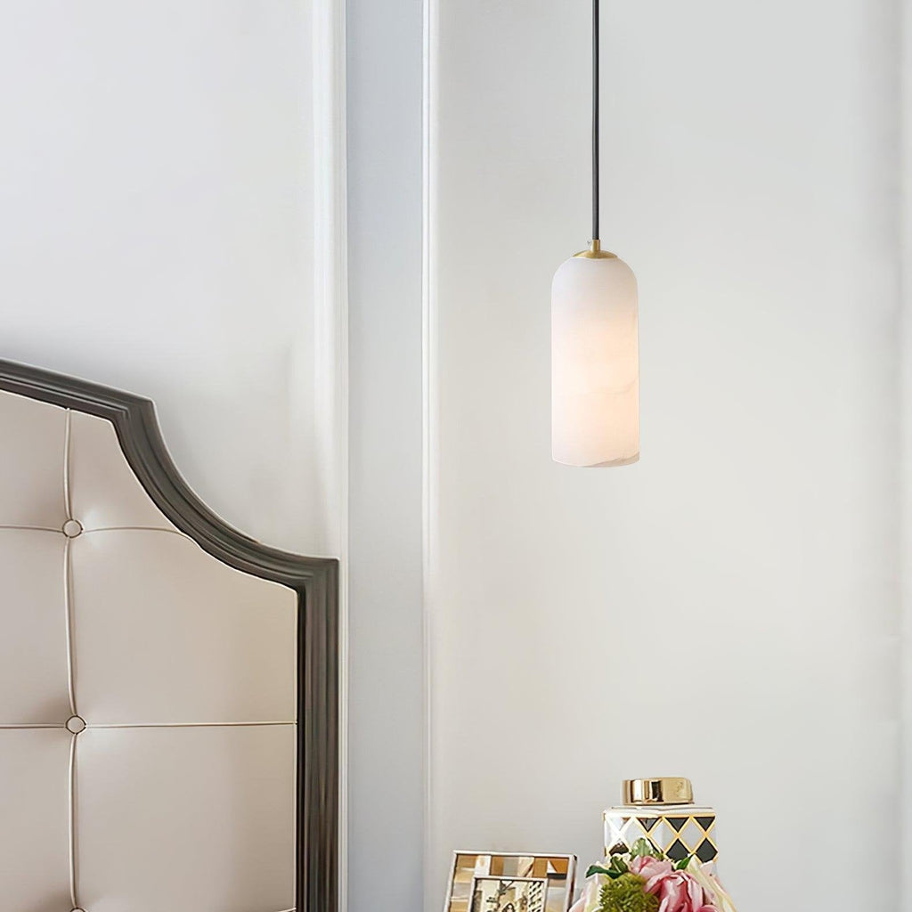 Alabaster pendant light – natural stone ceiling light by BROKLEN – view 11