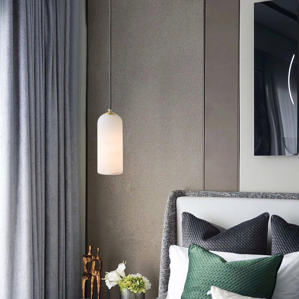 Alabaster pendant light – natural stone ceiling light by BROKLEN – view 8