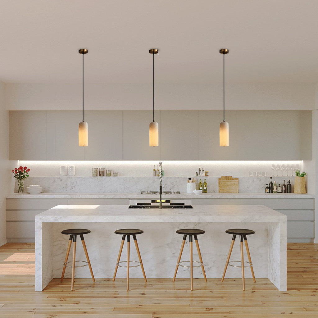 Alabaster pendant light – natural stone ceiling light by BROKLEN – view 2