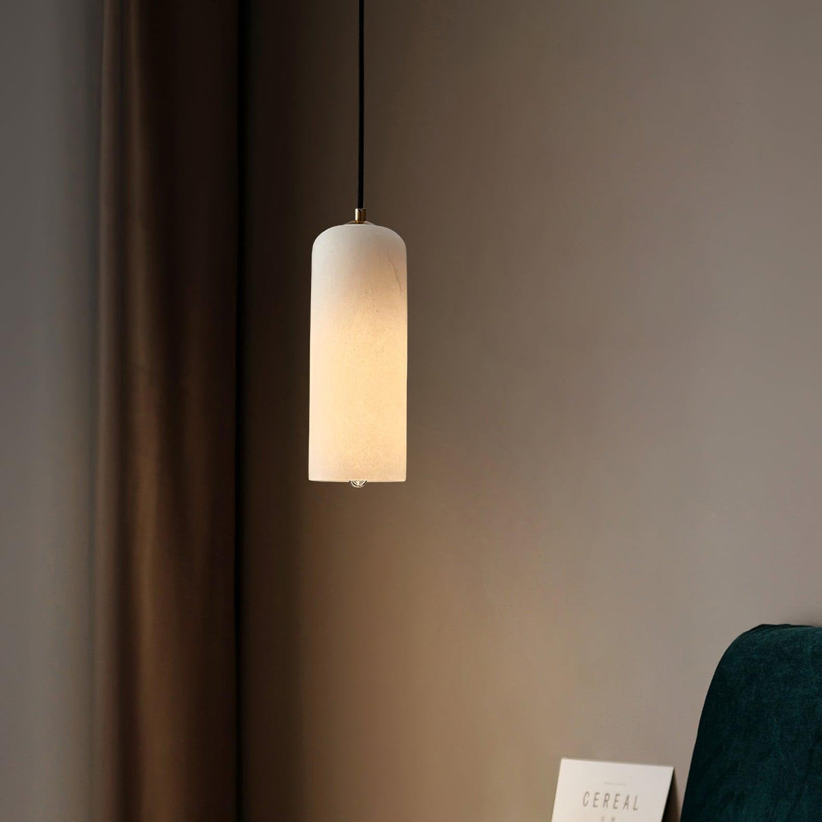 Alabaster pendant light – natural stone ceiling light by BROKLEN – view 6