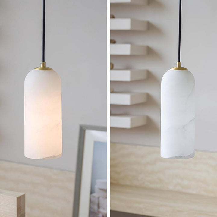 Alabaster pendant light – natural stone ceiling light by BROKLEN – view 12
