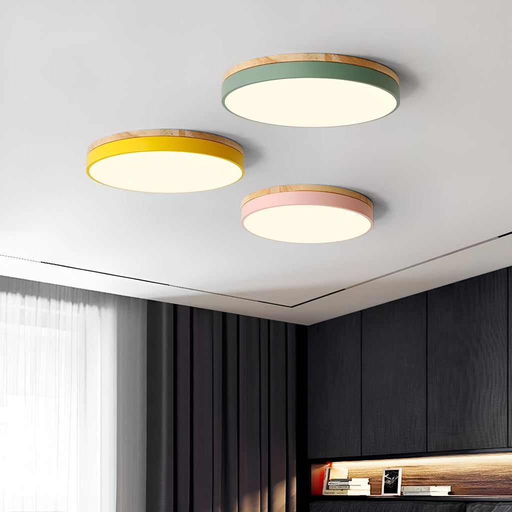 Nordic minimalist wood and metal LED ceiling light by BROKLEN – view 17