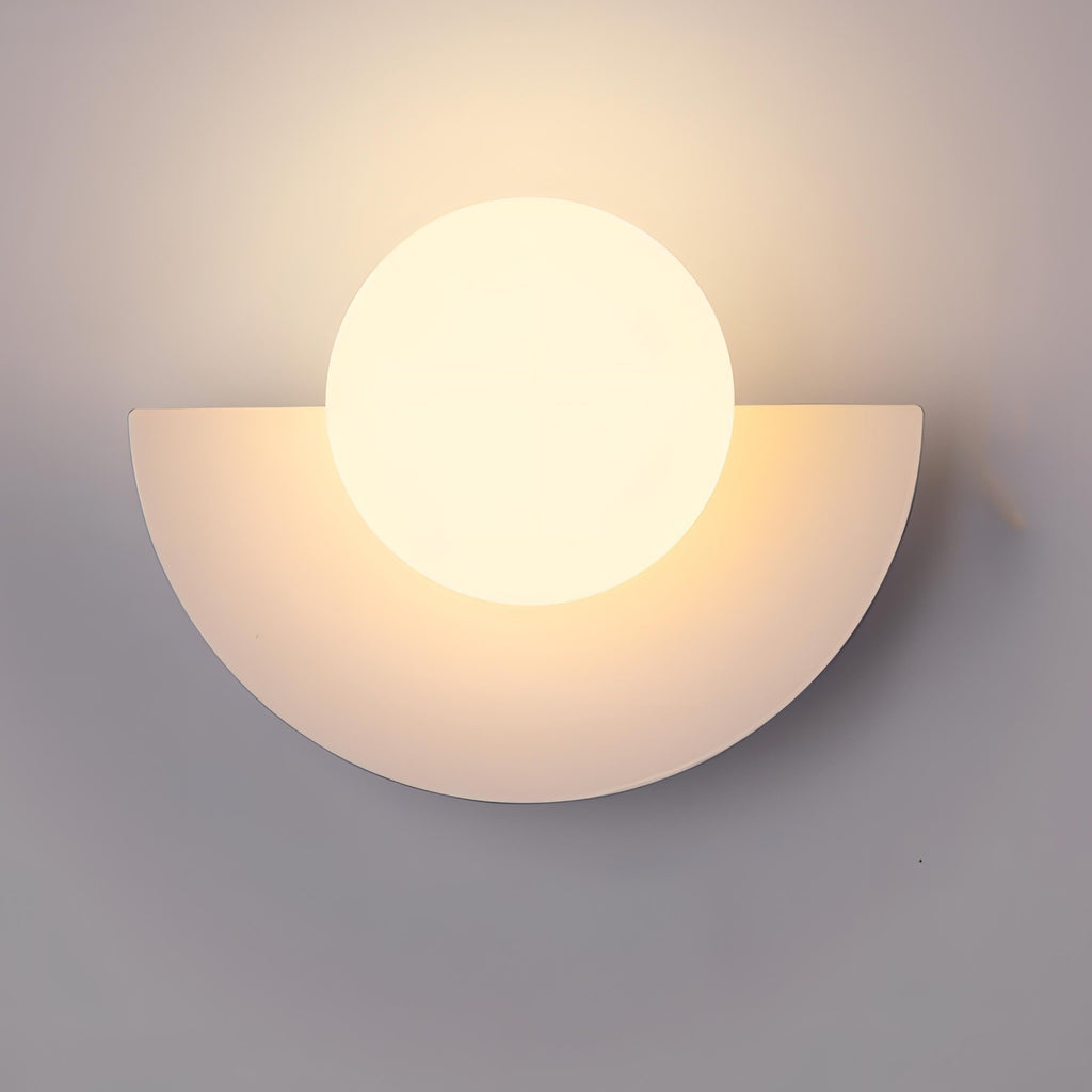Nordic semi-round LED wall sconce in six colours by BROKLEN – view 2