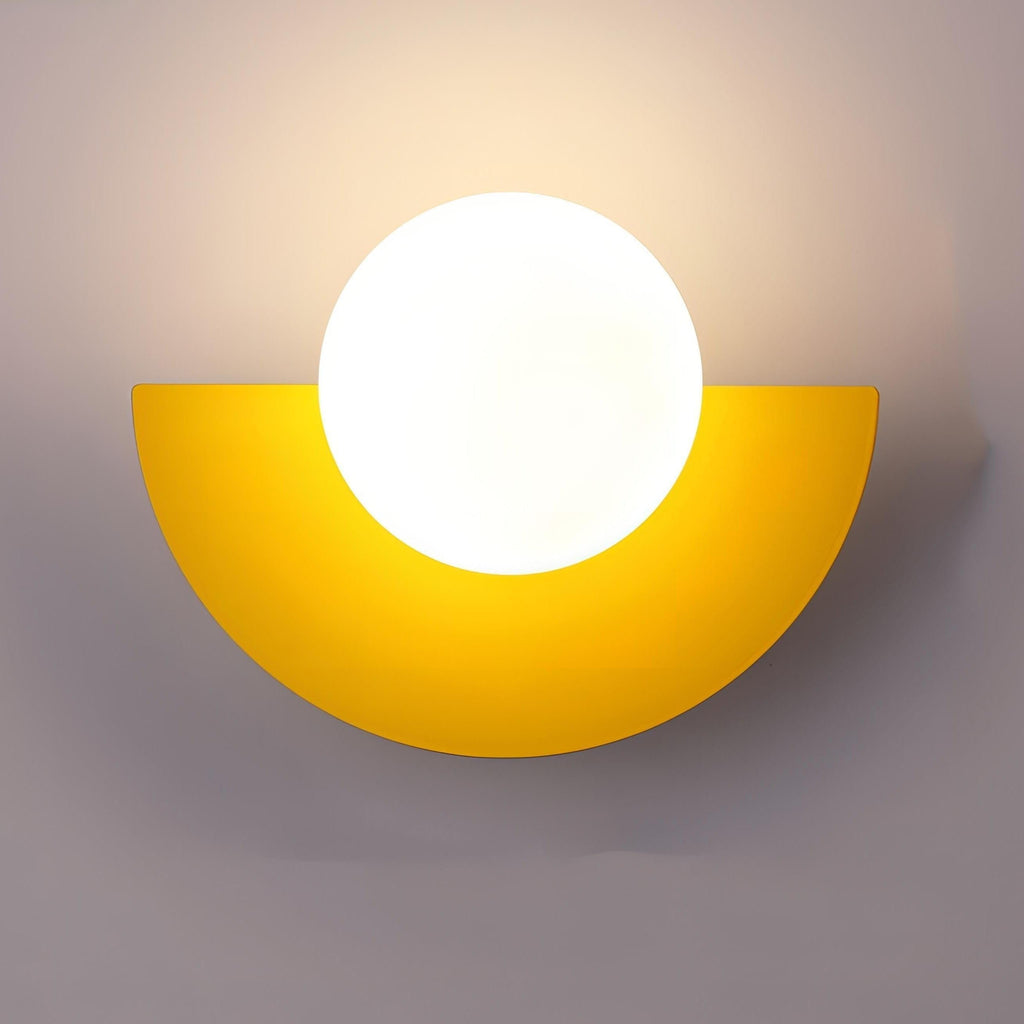 Nordic semi-round LED wall sconce in six colours by BROKLEN – view 15