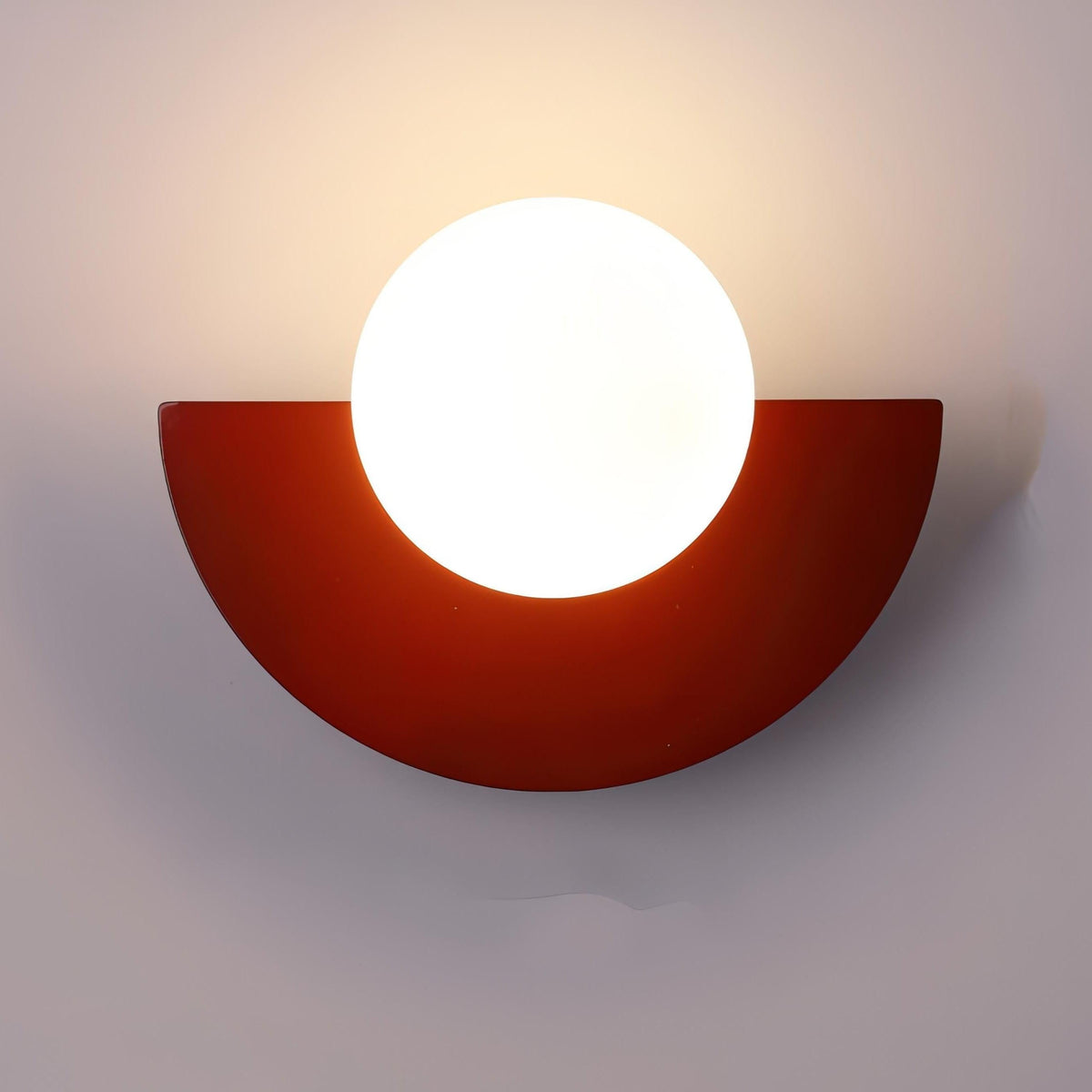 Nordic semi-round LED wall sconce in six colours by BROKLEN – view 4