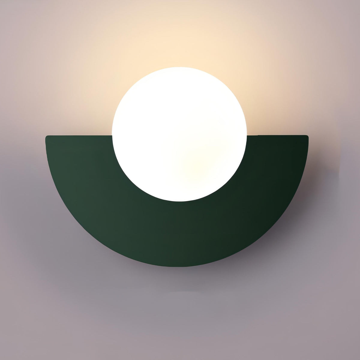 Nordic semi-round LED wall sconce in six colours by BROKLEN – view 16