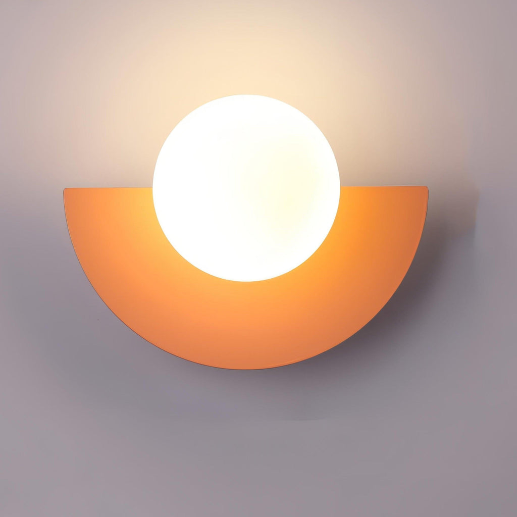 Nordic semi-round LED wall sconce in six colours by BROKLEN – view 6
