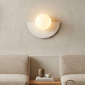 Nordic semi-round LED wall sconce in six colours by BROKLEN