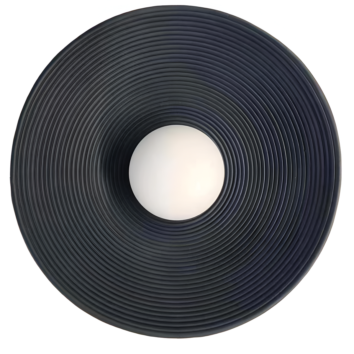 Retro Japandi round resin wall light with concentric rings by BROKLEN – view 5