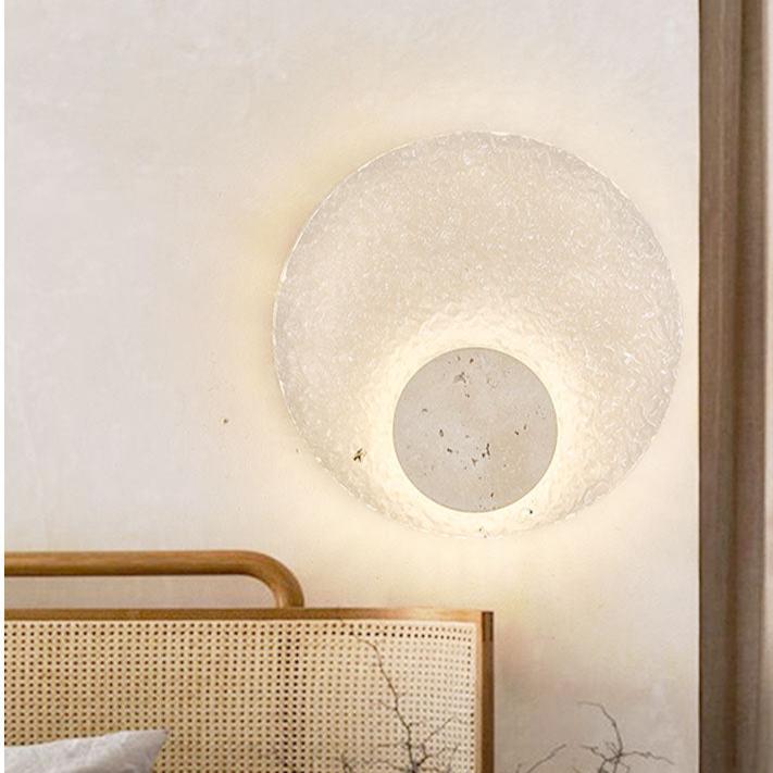 Layered acrylic art wall light – round sculptural wall sconce by BROKLEN – view 4