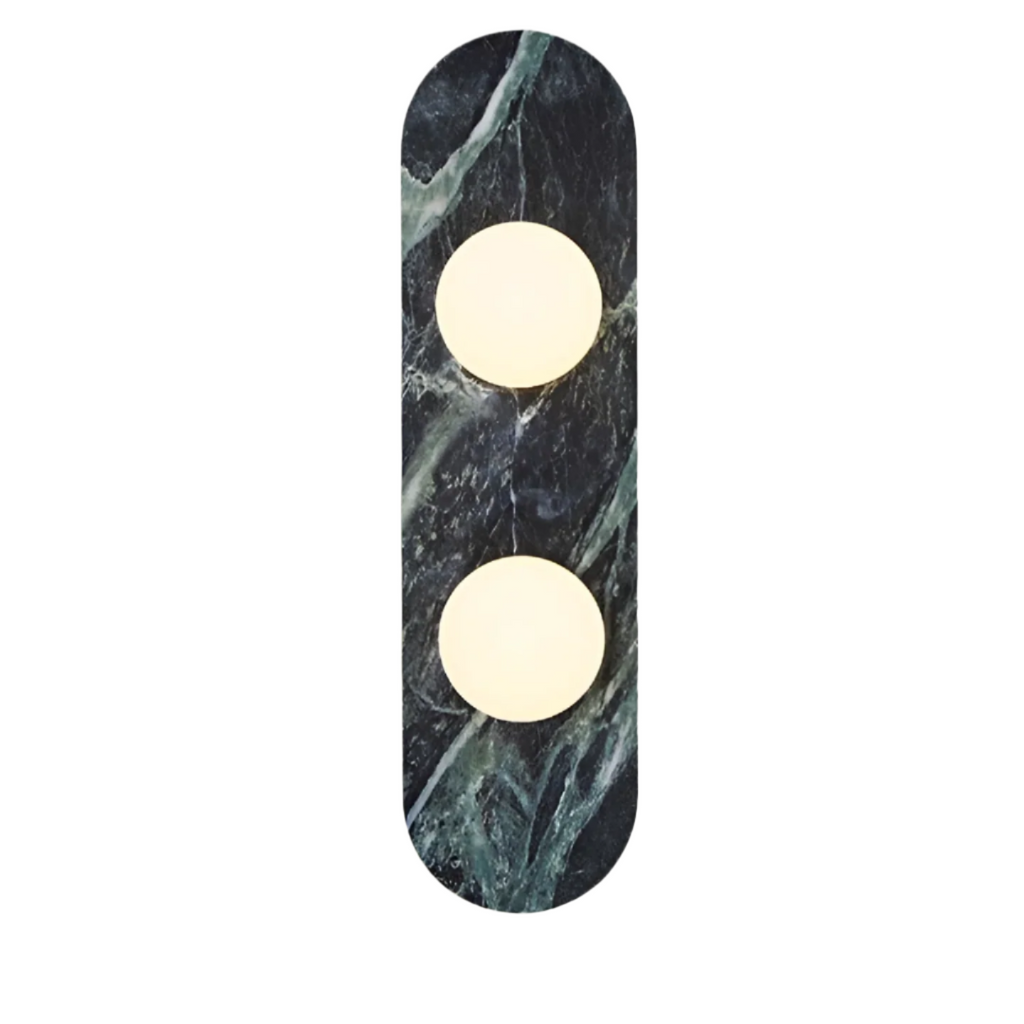 Marble wall light with round light points – Japandi wall sconce by BROKLEN – view 8