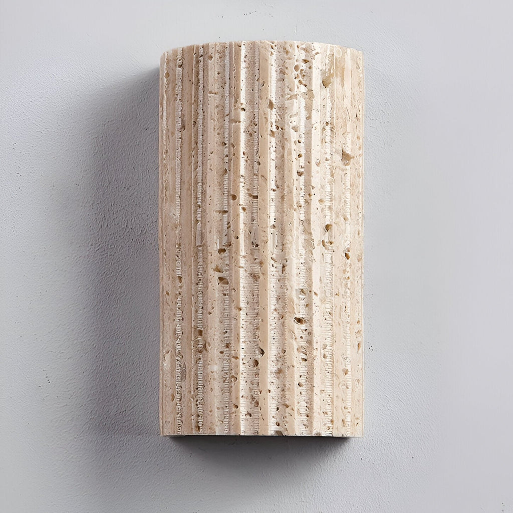 Travertine-effect IP65 indoor and outdoor wall light by BROKLEN – view 6