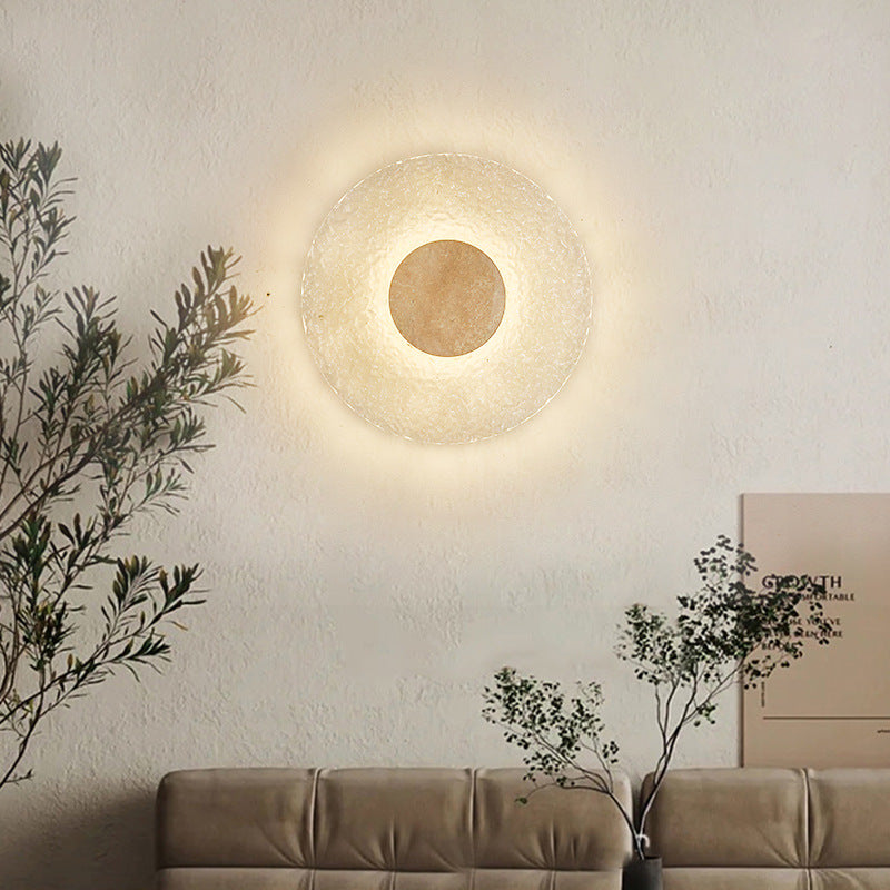 Layered acrylic art wall light – round sculptural wall sconce by BROKLEN – view 8