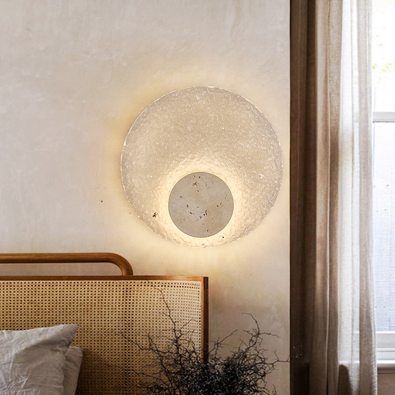 Layered acrylic art wall light – round sculptural wall sconce by BROKLEN – view 6