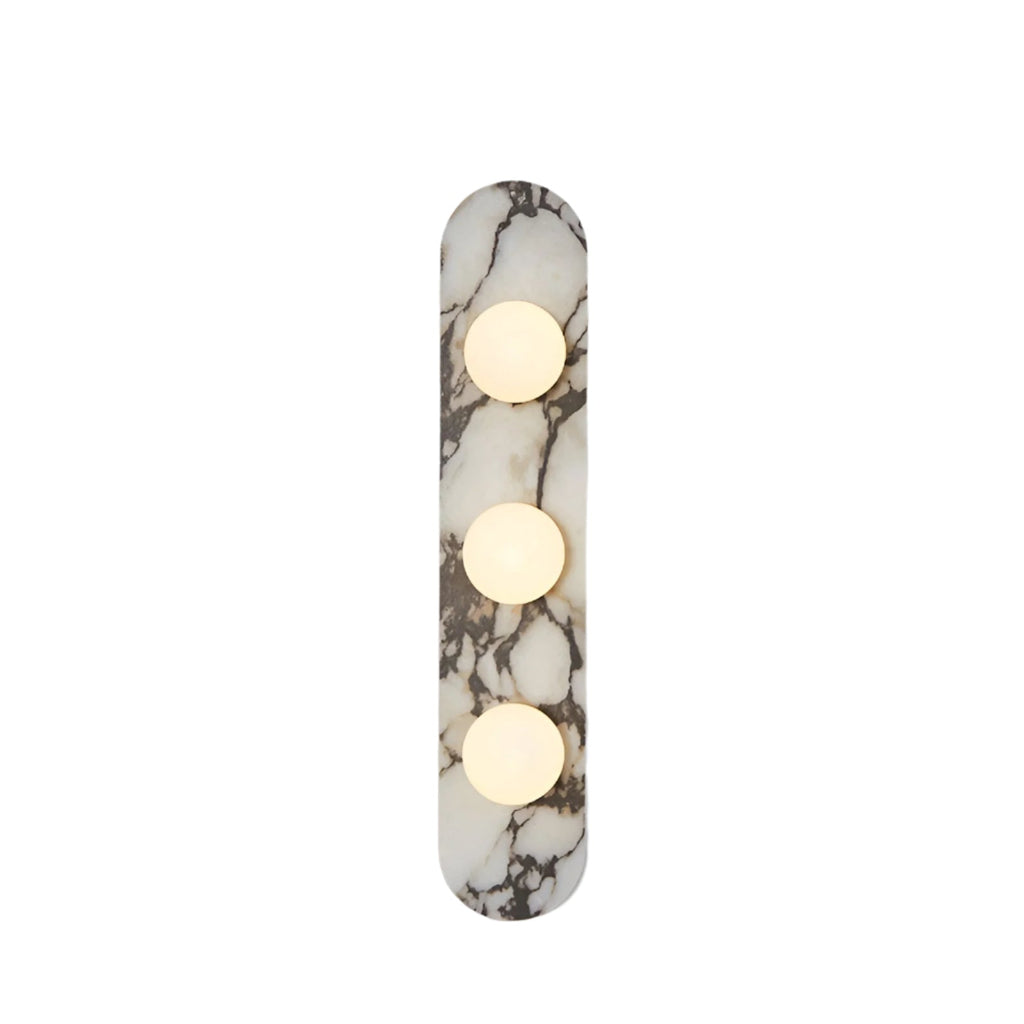 Marble wall light with round light points – Japandi wall sconce by BROKLEN – view 11