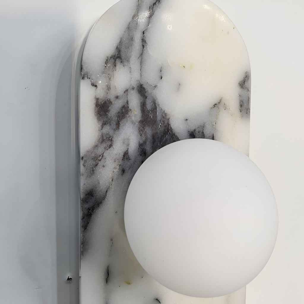 Marble wall light with round light points – Japandi wall sconce by BROKLEN – view 14