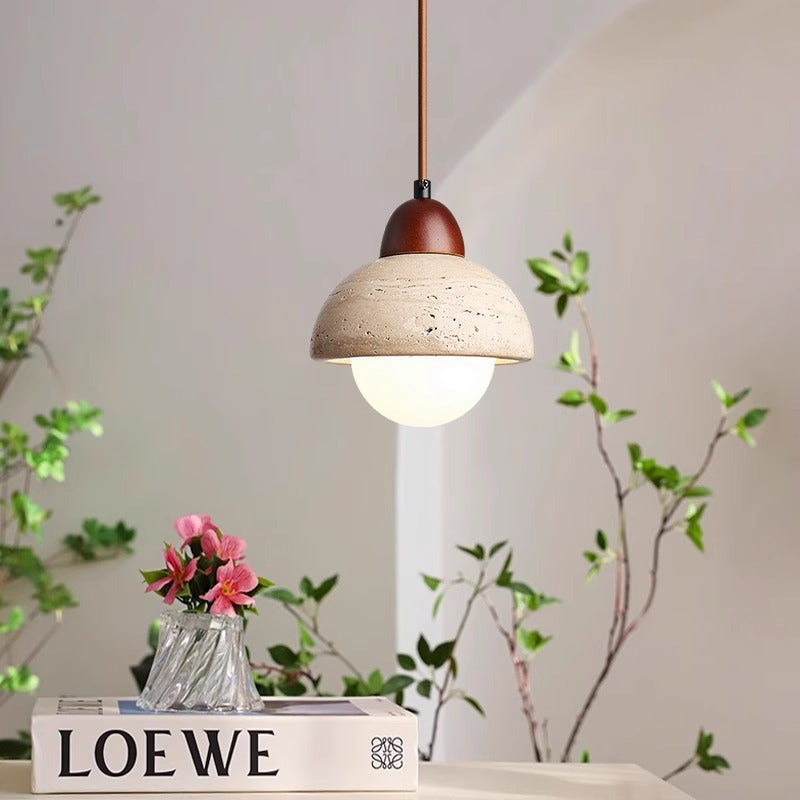 Modern mushroom stone pendant light by BROKLEN