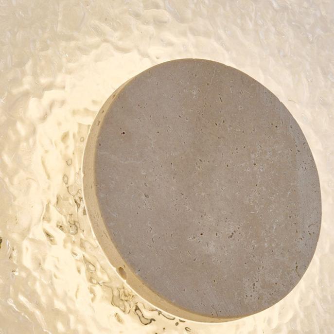 Layered acrylic art wall light – round sculptural wall sconce by BROKLEN – view 9