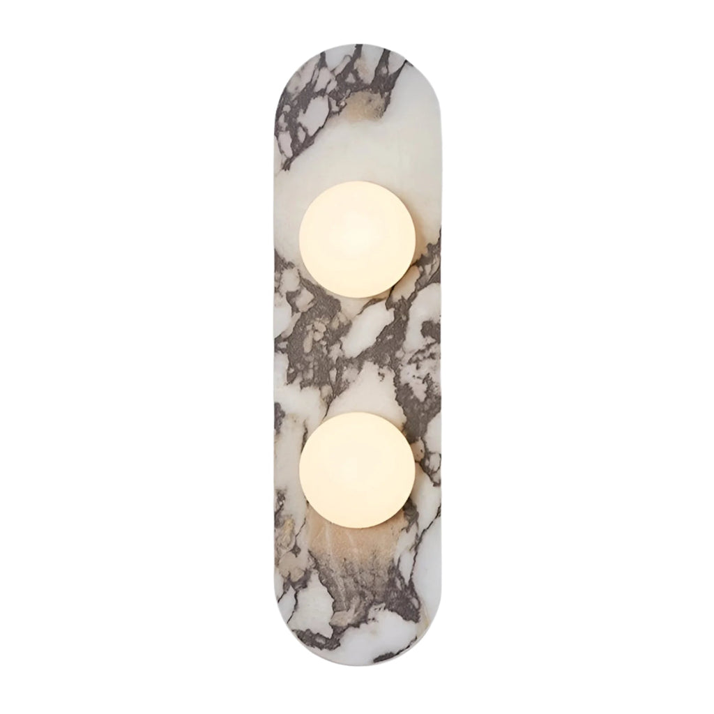 Marble wall light with round light points – Japandi wall sconce by BROKLEN – view 10