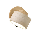 Minimalist adjustable travertine wall light – bedside reading lamp by BROKLEN