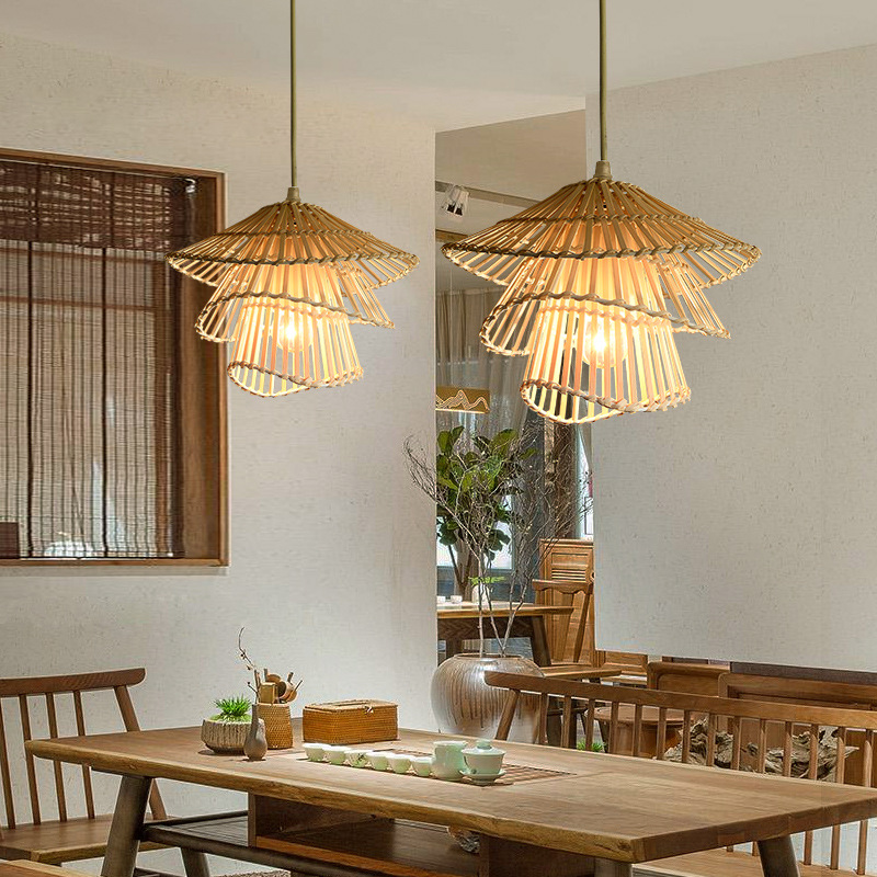 Organic woven rattan pendant light by BROKLEN – view 2