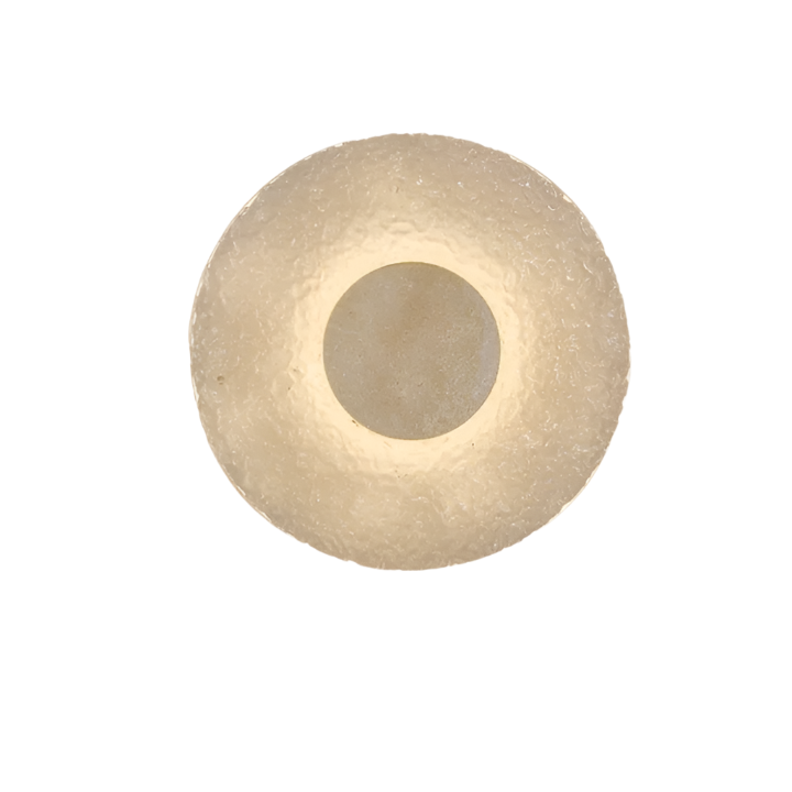 Layered acrylic art wall light – round sculptural wall sconce by BROKLEN