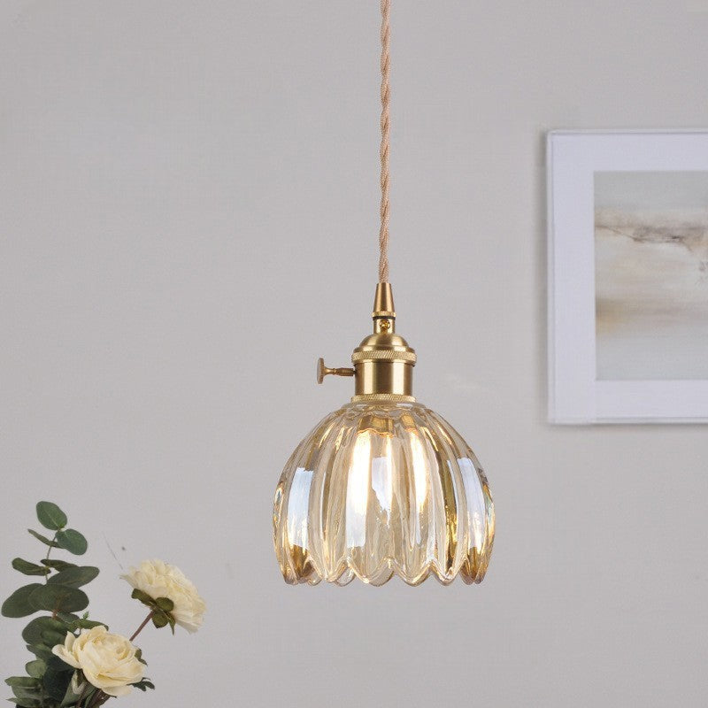 Japanese ribbed glass mini pendant light by BROKLEN – view 8