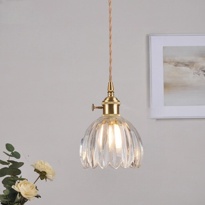 Japanese ribbed glass mini pendant light by BROKLEN – view 7