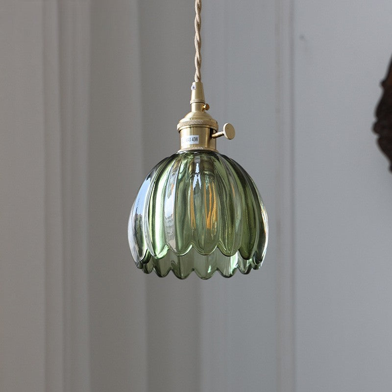 Japanese ribbed glass mini pendant light by BROKLEN – view 9