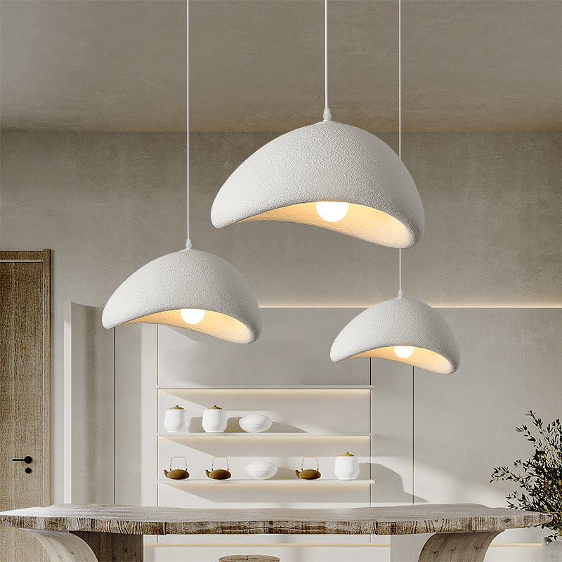 Wabi-sabi cloud burst pendant light in white and grey by BROKLEN – view 5