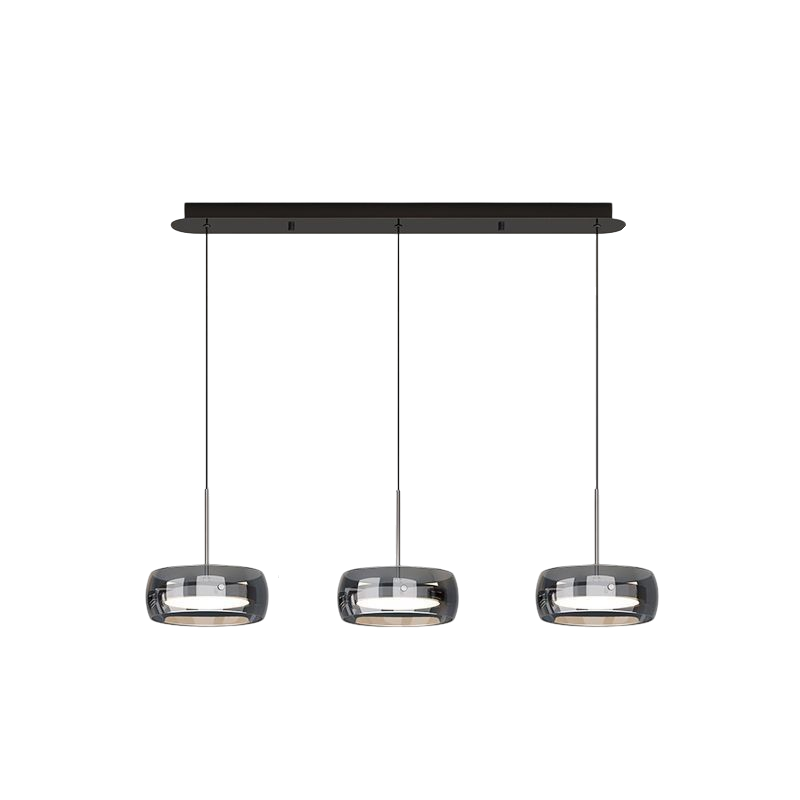 Modern iron and glass multi-light dining pendant by BROKLEN – view 8
