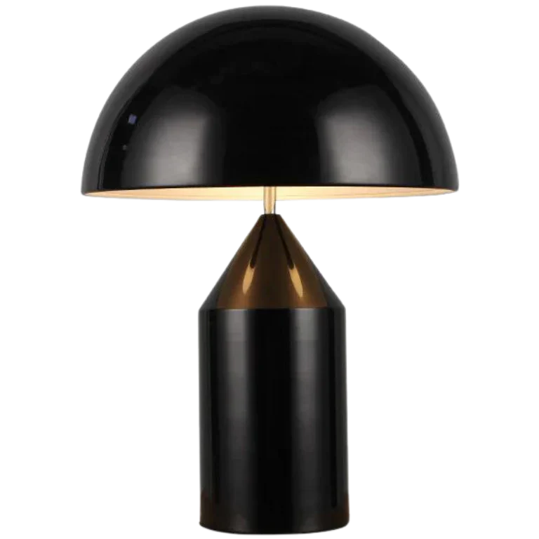 Nordic sculptural table lamp in gold and black by BROKLEN – view 12
