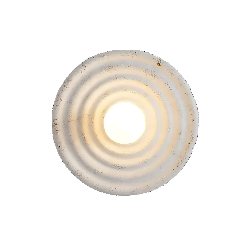 Wabi-sabi round resin wall light by BROKLEN