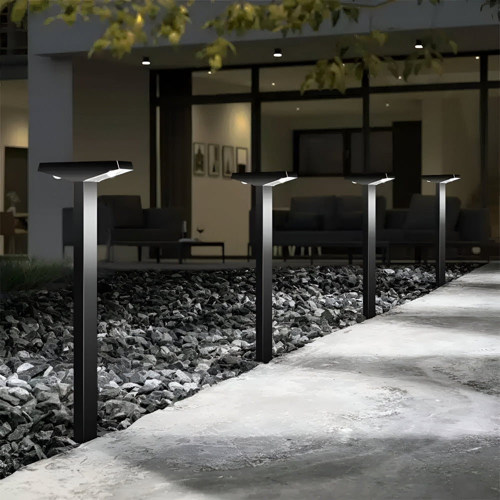 Modern solar T-post LED pathway lights by BROKLEN